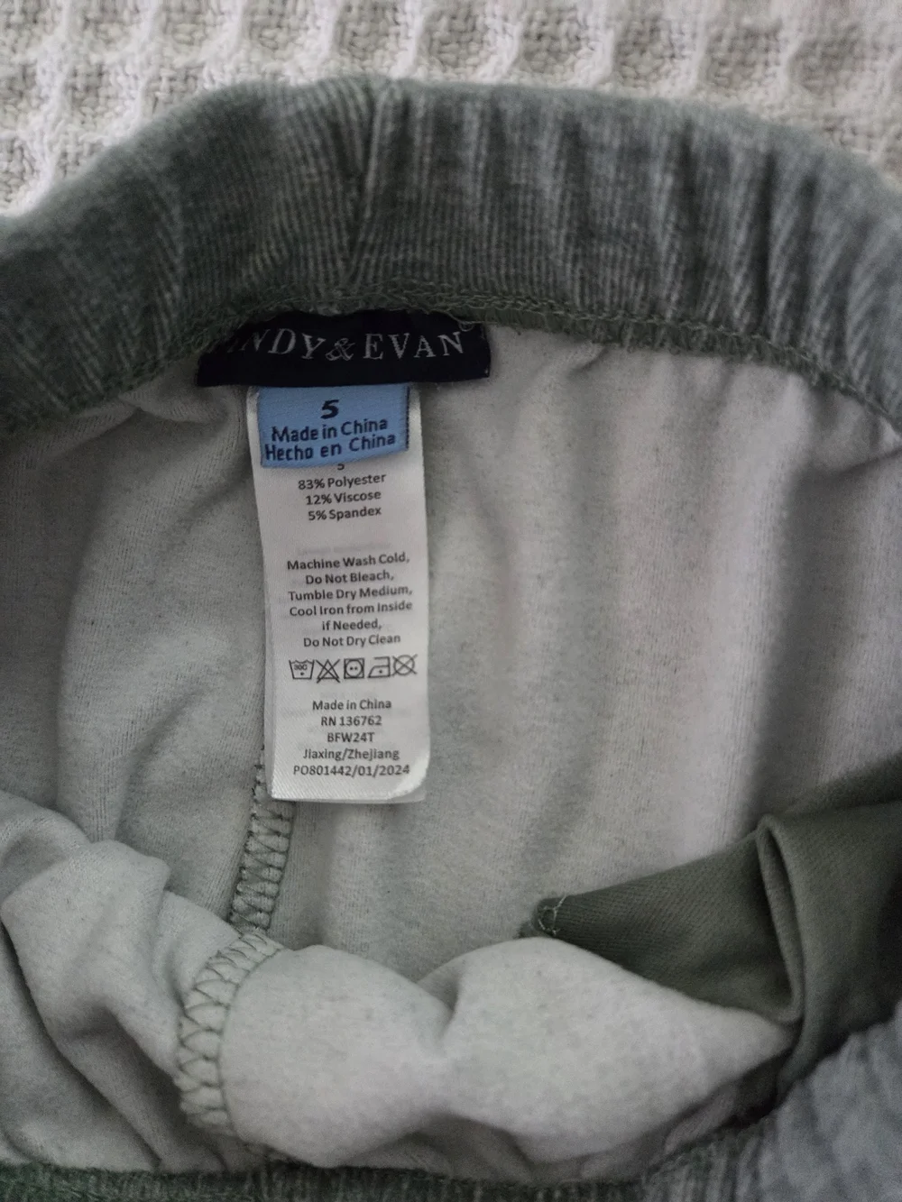 Andy&Evan-Sage Two-Piece Pullover Sweatsuit Set Toddler Size 5